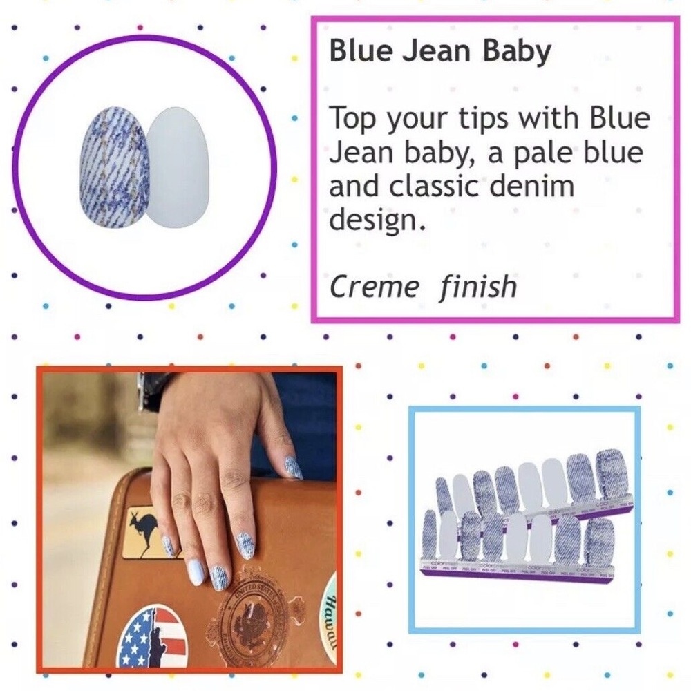 Color Street Blue Jean Baby Nail Strips